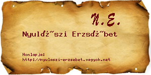 Nyulászi Erzsébet névjegykártya